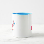 Mug Chat dans l'acte d'équilibre Monogramme A (Centre)