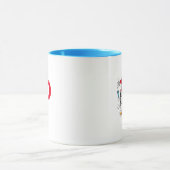 Mug Chat dans l'acte d'équilibre Monogramme P (Centre)