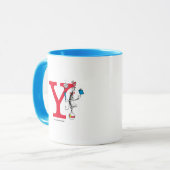 Mug Chat dans l'acte d'équilibre monogramme Y (Devant gauche)