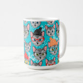 Mug Chat dans le casquette (Devant droit)
