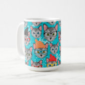 Mug Chat dans le casquette (Devant gauche)