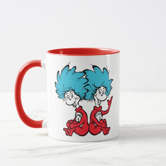 Mug Chat dans le Casquette Chose Un & Chose Deux (Gauche)