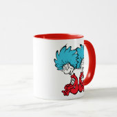 Mug Chat dans le Casquette Chose Un & Chose Deux (Devant droit)