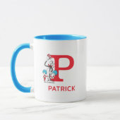 Mug Chat dans le Casquette, Chose Un Nom & Monogramme  (Gauche)
