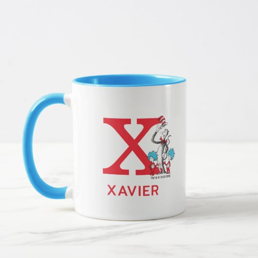 Mug Chat dans le Casquette, Chose Un Nom & Monogramme  (Gauche)