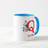 Mug Chat dans le Casquette, Chose Un Nom & Monogramme (Devant droit)