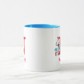 Mug Chat dans le Casquette, Chose Un Nom & Monogramme  (Centre)
