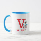 Mug Chat dans le Casquette, Chose Un Nom & Monogramme  (Gauche)