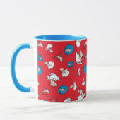 Mug Chat Dans Le Casquette | Le Motif rouge poisson (Gauche)