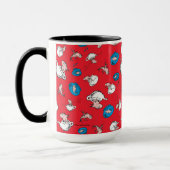 Mug Chat Dans Le Casquette | Le Motif rouge poisson (Gauche)