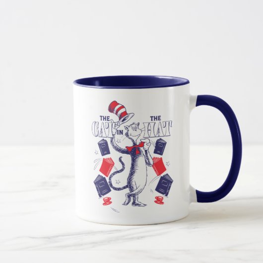 Mug Chat dans le Casquette | Lecture de livres (Droite)