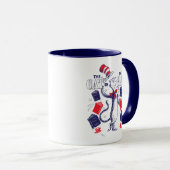 Mug Chat dans le Casquette | Lecture de livres (Devant droit)