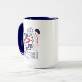 Mug Chat dans le Casquette | Montez Avec Un Poisson (Devant gauche)