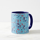 Mug Chat Dans Le Casquette | Motif bleu (Devant droit)
