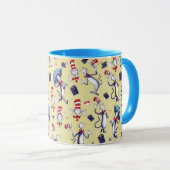 Mug Chat Dans Le Casquette | Motif jaune (Devant droit)
