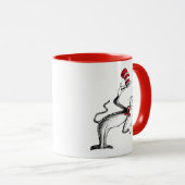 Mug Chat dans le Casquette prend une chèvre (Devant droit)