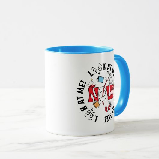 Mug Chat dans le Casquette | Regarde-Moi ! Regarde-Moi (Devant droit)