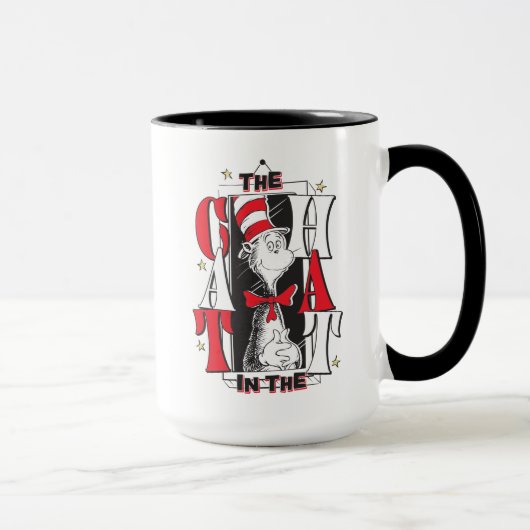 Mug Chat dans le Casquette | Texte B&W (Droite)