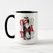 Mug Chat dans le Casquette | Texte B&W (Gauche)