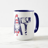 Mug Chat dans le Casquette | Texte de la face du chat (Devant droit)