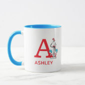 Mug Chat dans le Chapeau, Chose Un Nom & Monogramme A (Gauche)