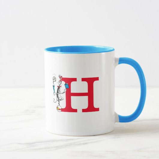 Mug Chat dans le Chapeau Équilibre Monogramme H (Droite)