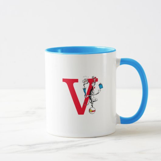 Mug Chat dans le Chapeau Équilibre Monogramme V (Droite)