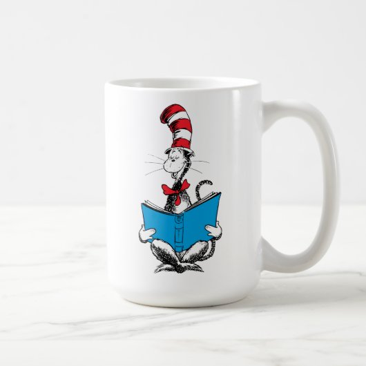 Mug Chat dans le chapeau lisant (Droite)