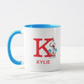 Mug Chat dans le Chapeau, Nom de Chose Un & Monogramme (Gauche)