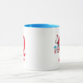 Mug Chat dans le Chapeau, Nom de Chose Une & Monogramm (Centre)