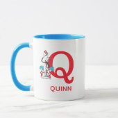 Mug Chat dans le Chapeau, Nom de Chose Une & Monogramm (Gauche)