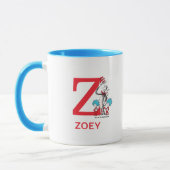 Mug Chat dans le Chapeau, Nom de Chose Une & Monogramm (Gauche)