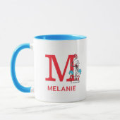 Mug Chat dans le Chapeau, Nom et Monogramme Chose Un (Gauche)