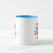 Mug Chat dans le Chapeau, Nom et monogramme Chose Un R (Centre)