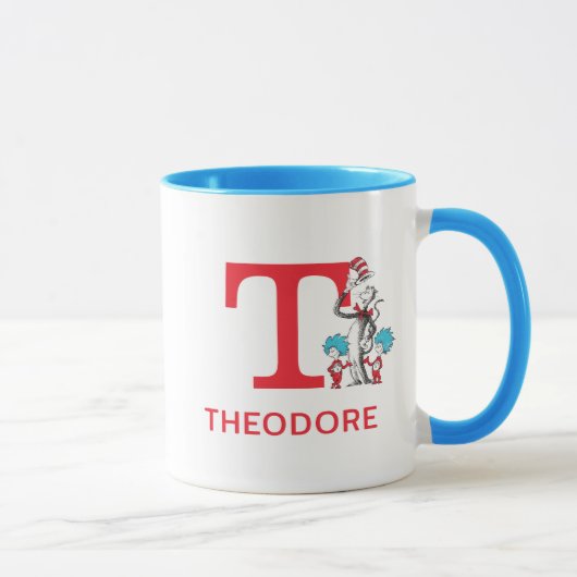 Mug Chat dans le Chapeau, Nom et Monogramme de Chose U (Droite)