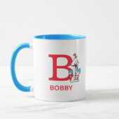 Mug Chat dans le Chapeau, Nom et monogramme de Chose U (Gauche)