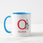 Mug Chat dans le Chapeau, Truc Un Nom & Monogramme O (Gauche)