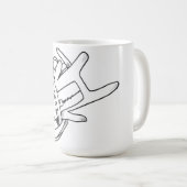 Mug chat dans l'espace (Devant droit)