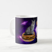 MUG CHAT DANS L'ESPACE AVEC FROMAGES DE FROMAGE (Devant gauche)