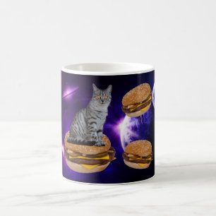 MUG CHAT DANS L'ESPACE AVEC FROMAGES DE FROMAGE