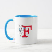 Mug Chat dans l'exploit d'équilibrage de monogramme F (Gauche)