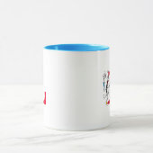 Mug Chat dans l'exploit d'équilibrage de monogramme L (Centre)