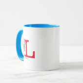 Mug Chat dans l'exploit d'équilibrage de monogramme L (Devant gauche)