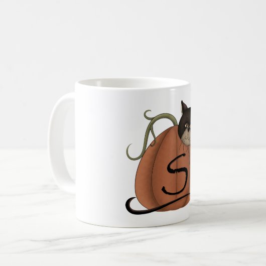 Mug Chat Dans Un Citrouille (Devant gauche)
