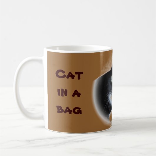 Mug Chat dans un sac (Gauche)