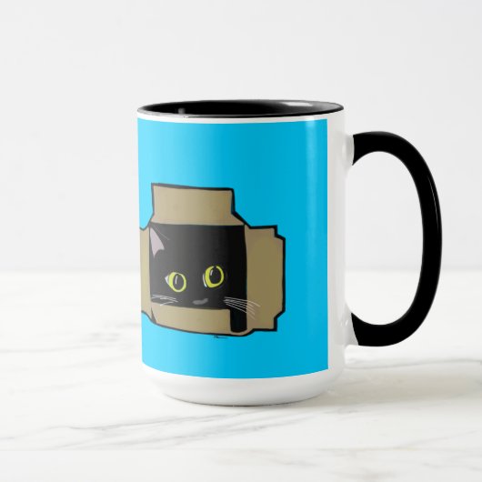 Mug Chat dans une boîte (Droite)