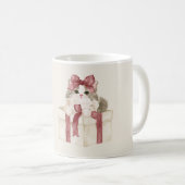 Mug Chat Dans Une Boîte De Noël (Devant droit)