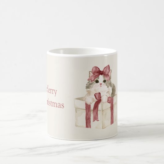 Mug Chat Dans Une Boîte De Noël (Centre)