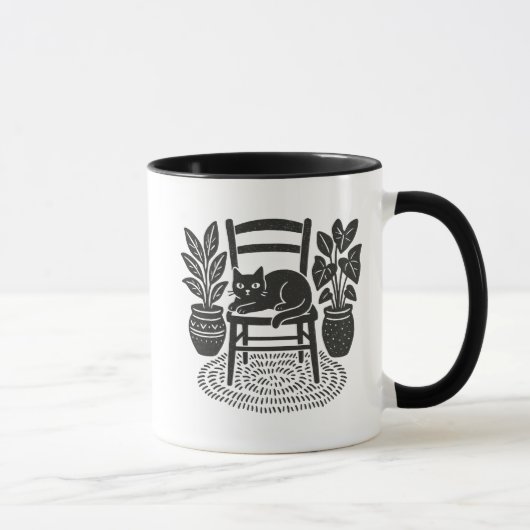 Mug Chat dans une chaise (Droite)