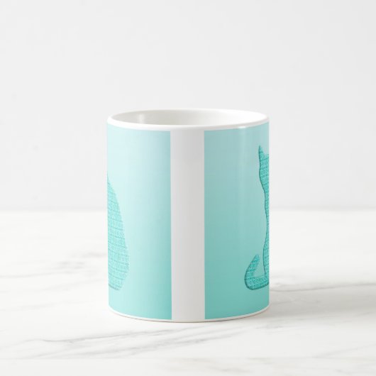 Mug Chat d'arabesque - nuances de turquoise (Centre)